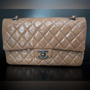 Chanel Medium double flap patent leather